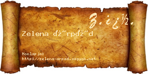 Zelena Árpád névjegykártya